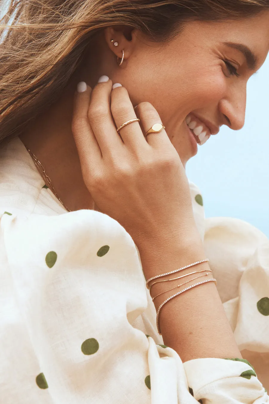 14k Gold Micro Mini Venice Bracelet