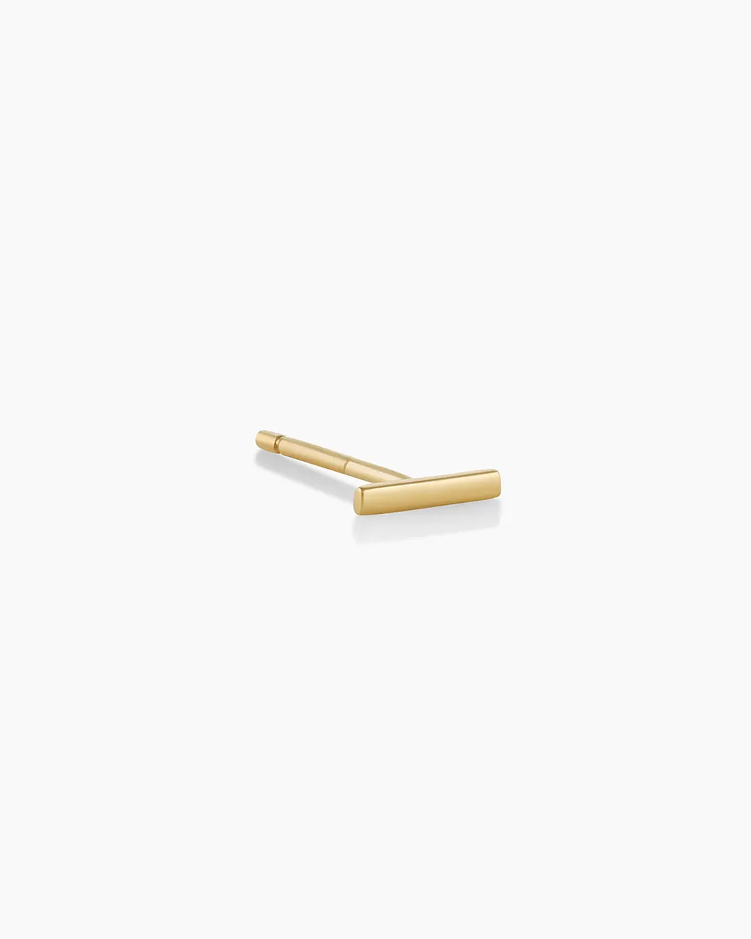 14k Gold Rose Bar Studs