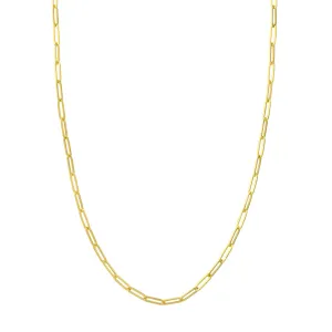 14K Yellow 3.85 mm Paperclip-Style Chain