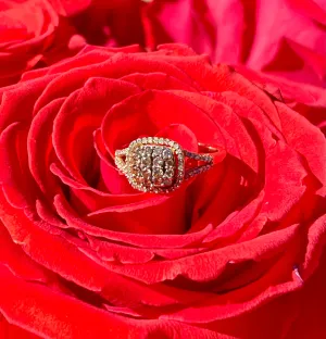 14K Yellow Gold Signed Chocolate Diamond Tested Ring 3.2g Ladies Size 6.25