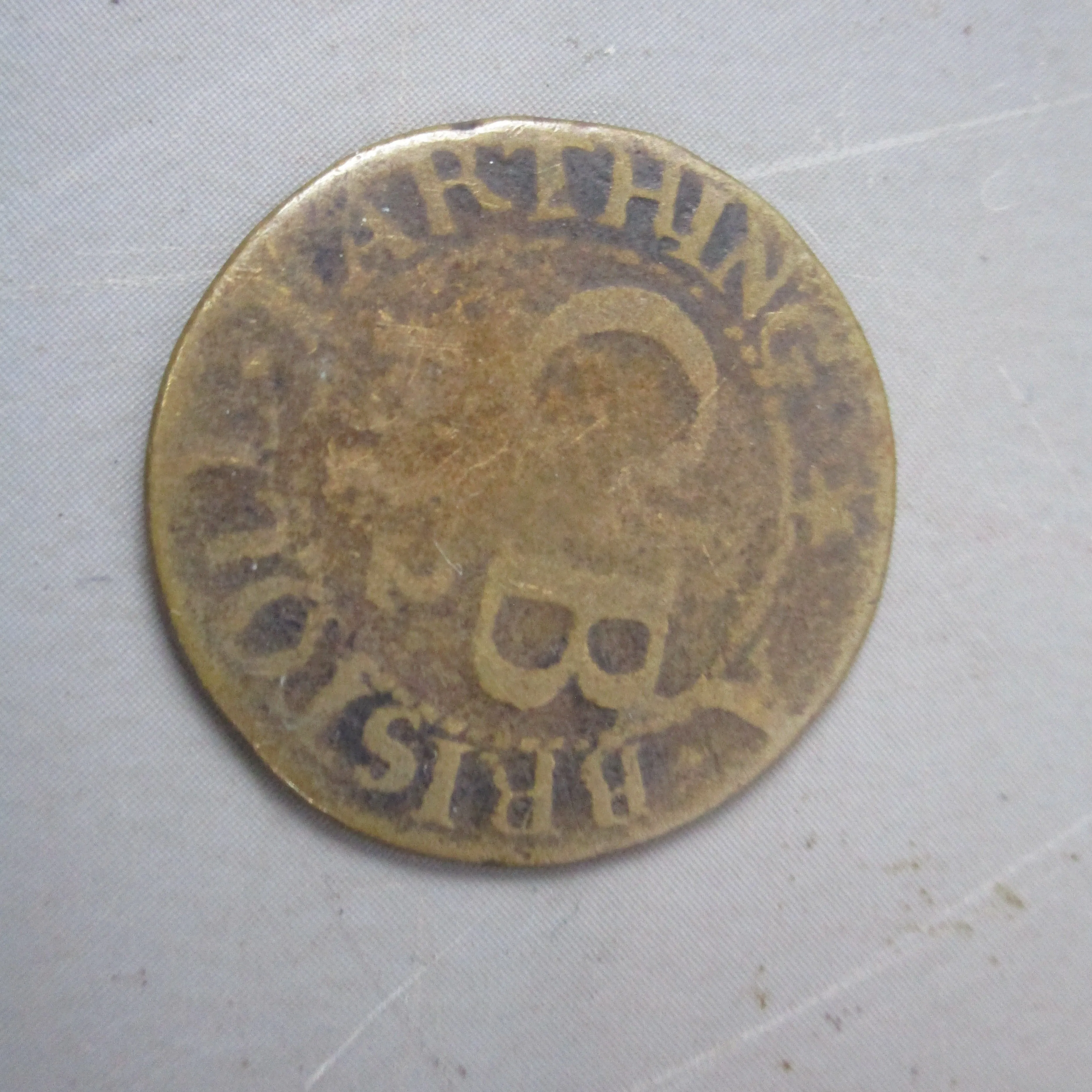 17th Century Bristol Trading Token C.B Dated 1652