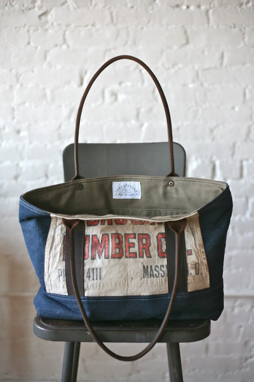 1940's era Denim & Work Apron Carryall