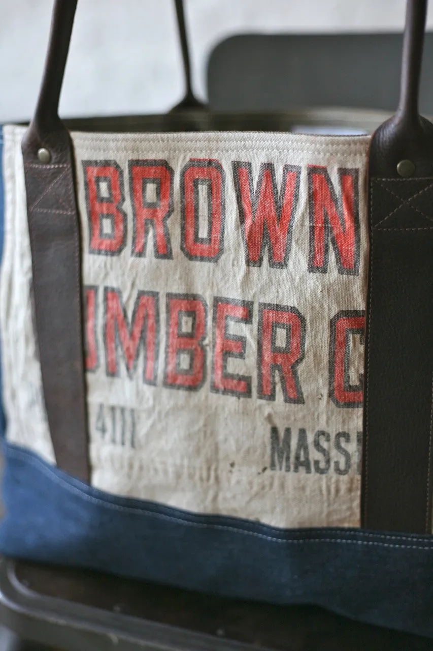 1940's era Denim & Work Apron Carryall