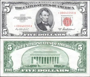 1963 $5 Legal Tender Star Notes - Multiple Grades Available