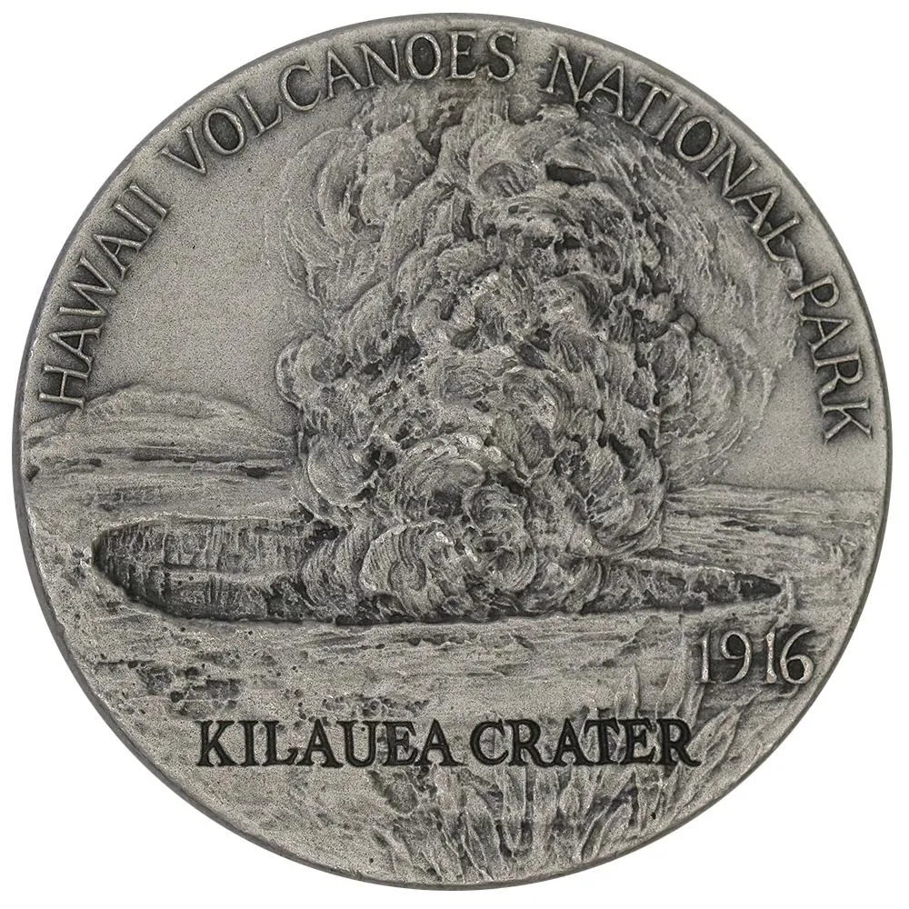 1972 .999 Silver Medallic Art Co. Hawaii Volcanos National Parks Medal - 39mm