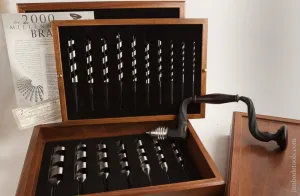 2000 BRIDGE CITY TOOL WORKS MILLENIUM BRACE and 17 Bits MINT! In Their Original Walnut Presentation Boxes - 75962R
