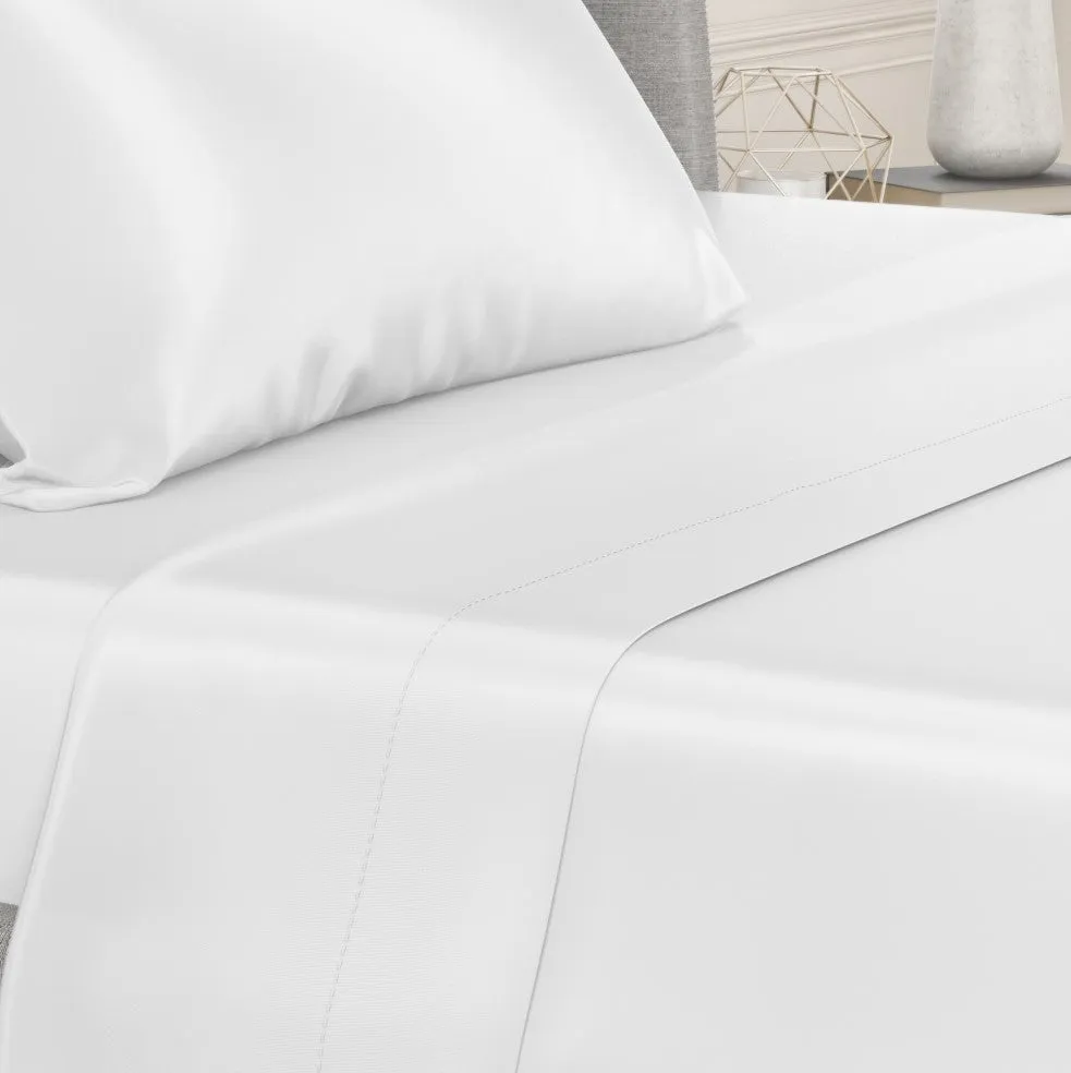 22 Momme Silk Flat Sheet - White