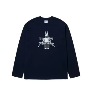 3D EVERY DAY RABBIT LONG SLEEVE NAVY