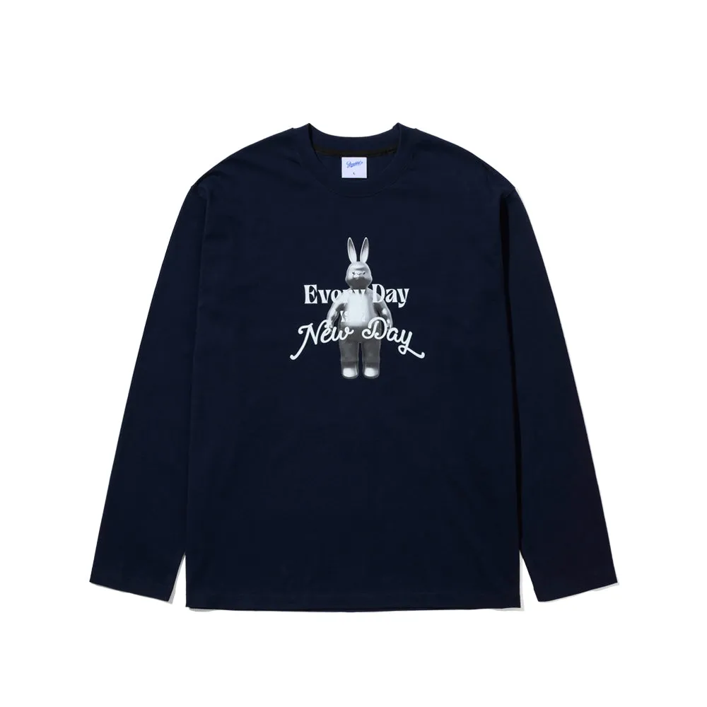 3D EVERY DAY RABBIT LONG SLEEVE NAVY