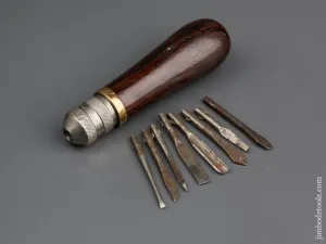 5 1/2 inch KEEN KUTTER Rosewood Tool Handle with Seven Bits - 79880
