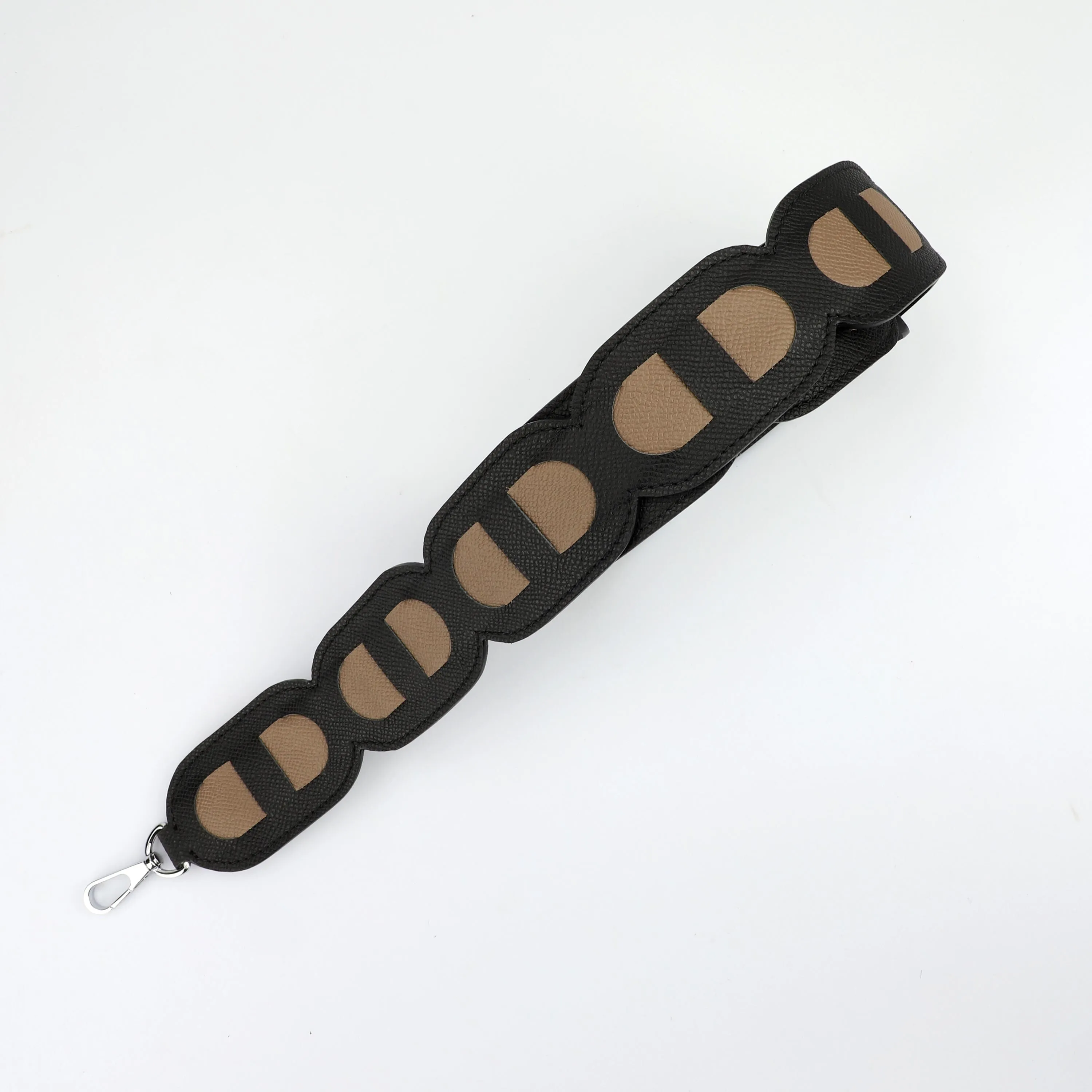 50mm width Bandouliere Maillon Chaine Shoulder strap Z engraved 2025 strap，Bandouliere petits Maillons shoulder Strap in Epsom leather