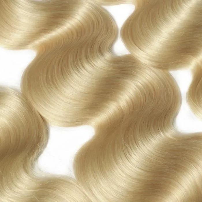 613 Bundles Body Wave Human Virgin Hair No Split & Full End Blonde Color Hair Bundles