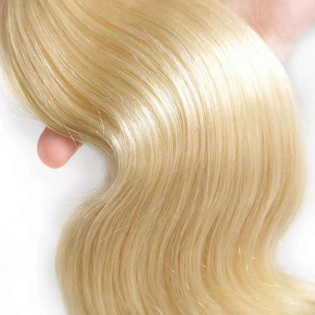 613 Bundles Body Wave Human Virgin Hair No Split & Full End Blonde Color Hair Bundles