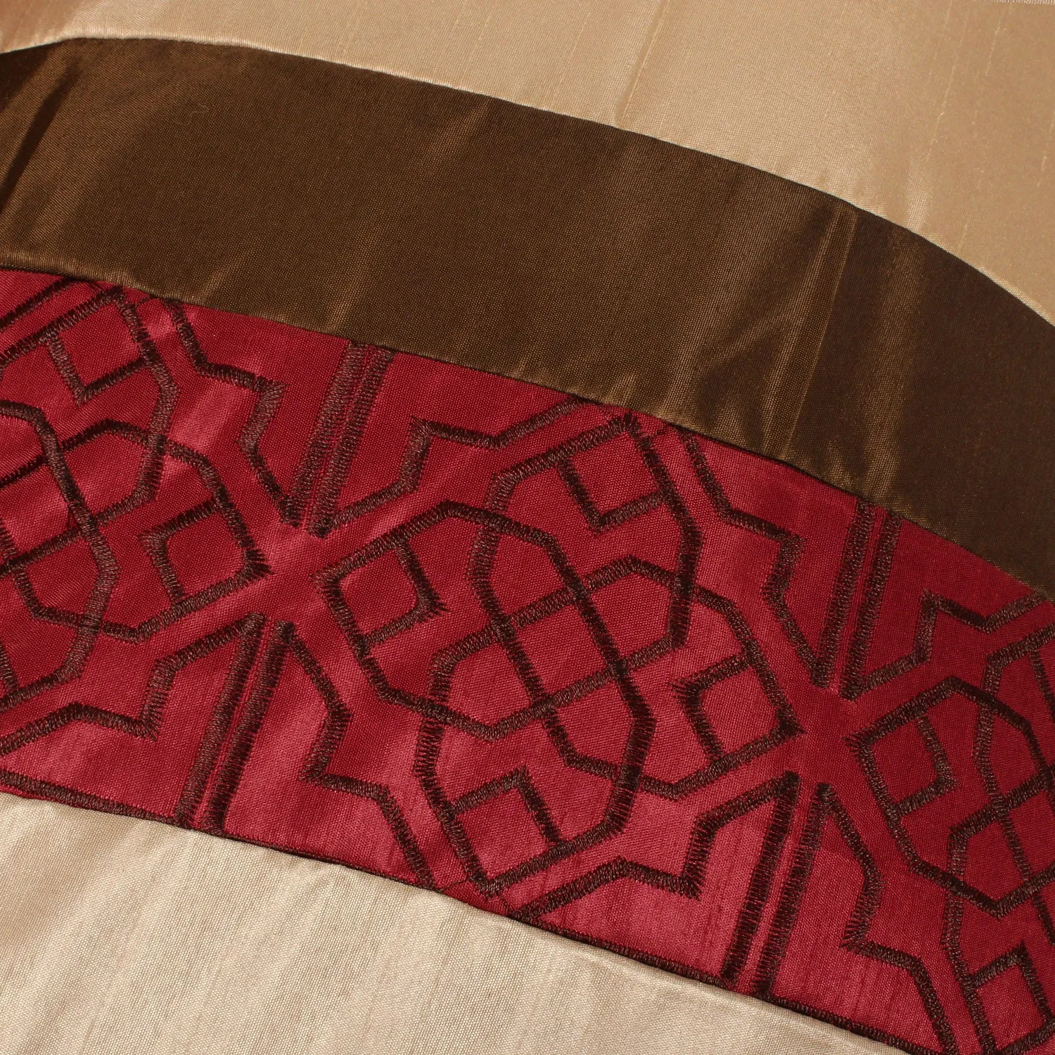 7 Piece Hypoallergenic Fade Resistant Patchwork Diamond Pintuck  Bed In A Bag Comforter Set-MYA