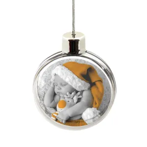 80mm Round (3 inch) Blank Plastic Bauble with Cap - Pack of 6