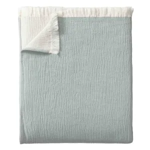 Anaba Bedspread [Green grey & Natural white]