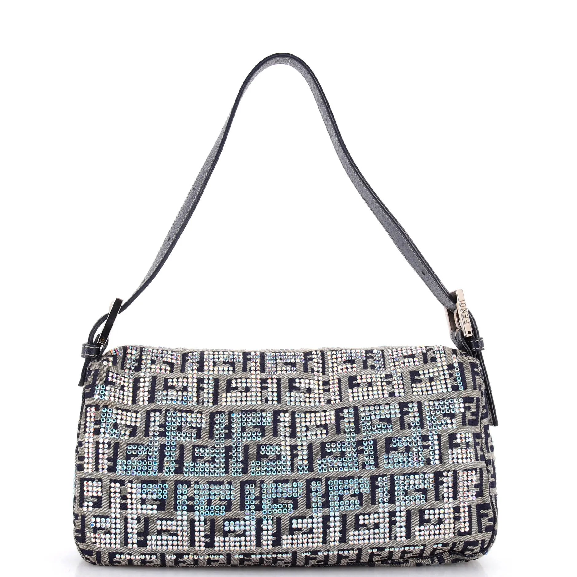 Baguette Bag Crystal Embellished Zucca Canvas