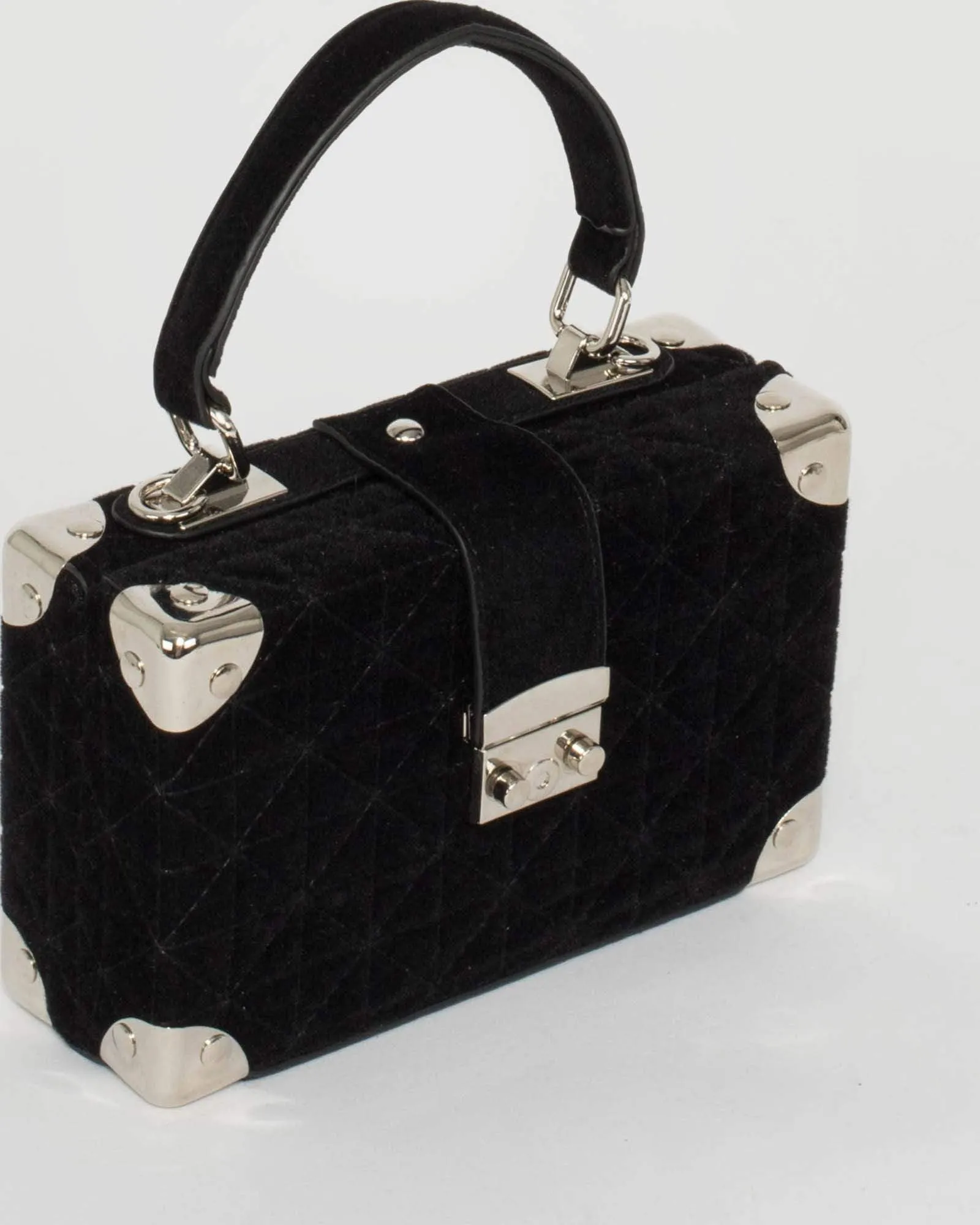 Black Kendall Quilt Trunk Bag