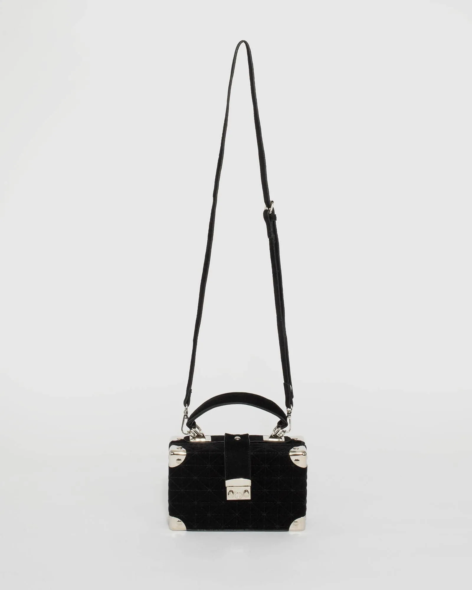 Black Kendall Quilt Trunk Bag