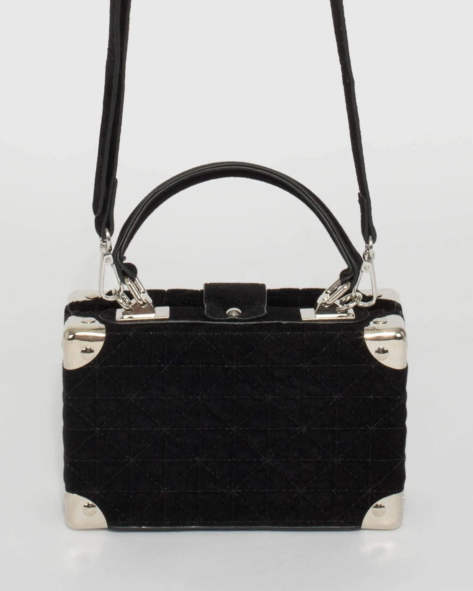Black Kendall Quilt Trunk Bag