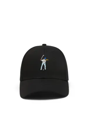Black Six Panel Monochrome Hat