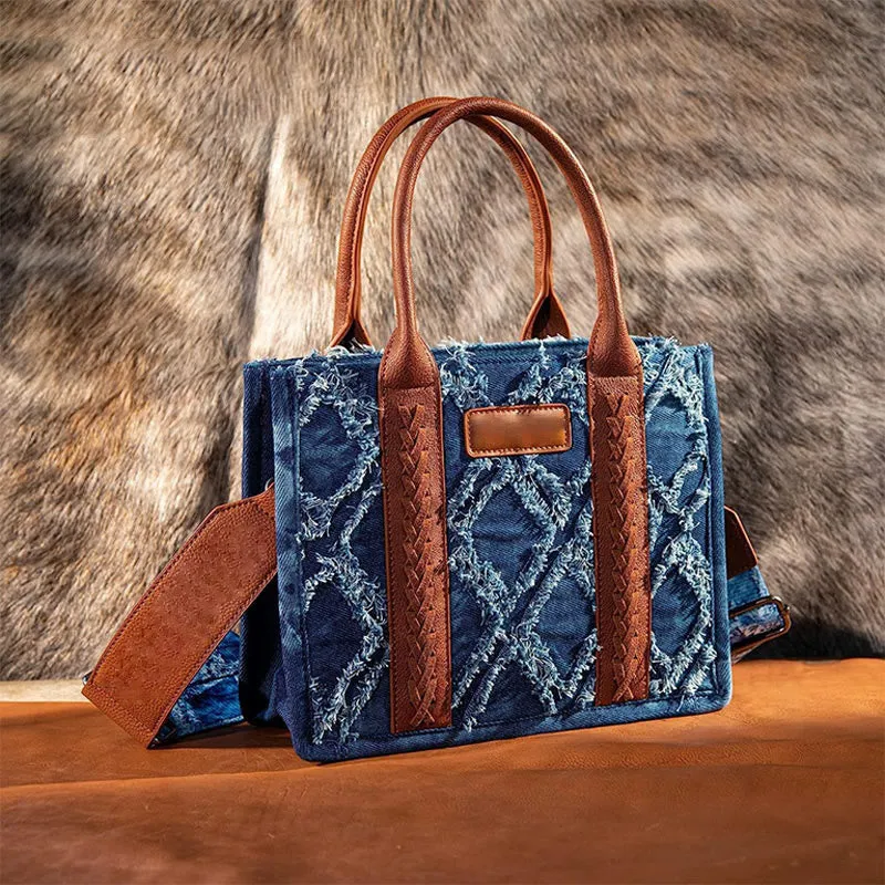 Bohemian Handbag For Women Wide Strap Multiple Use Crossbody Tote