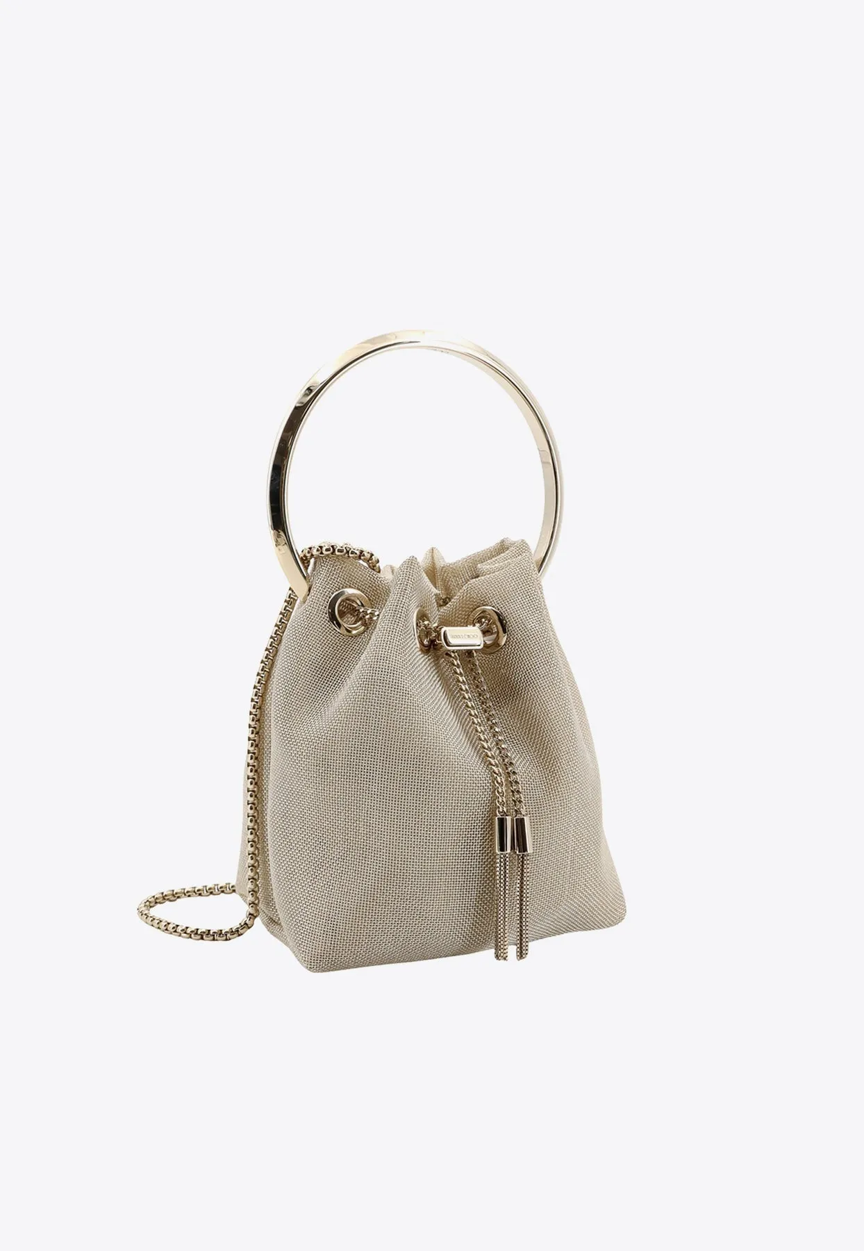 Bon Bon Metallic Mesh Bucket Bag