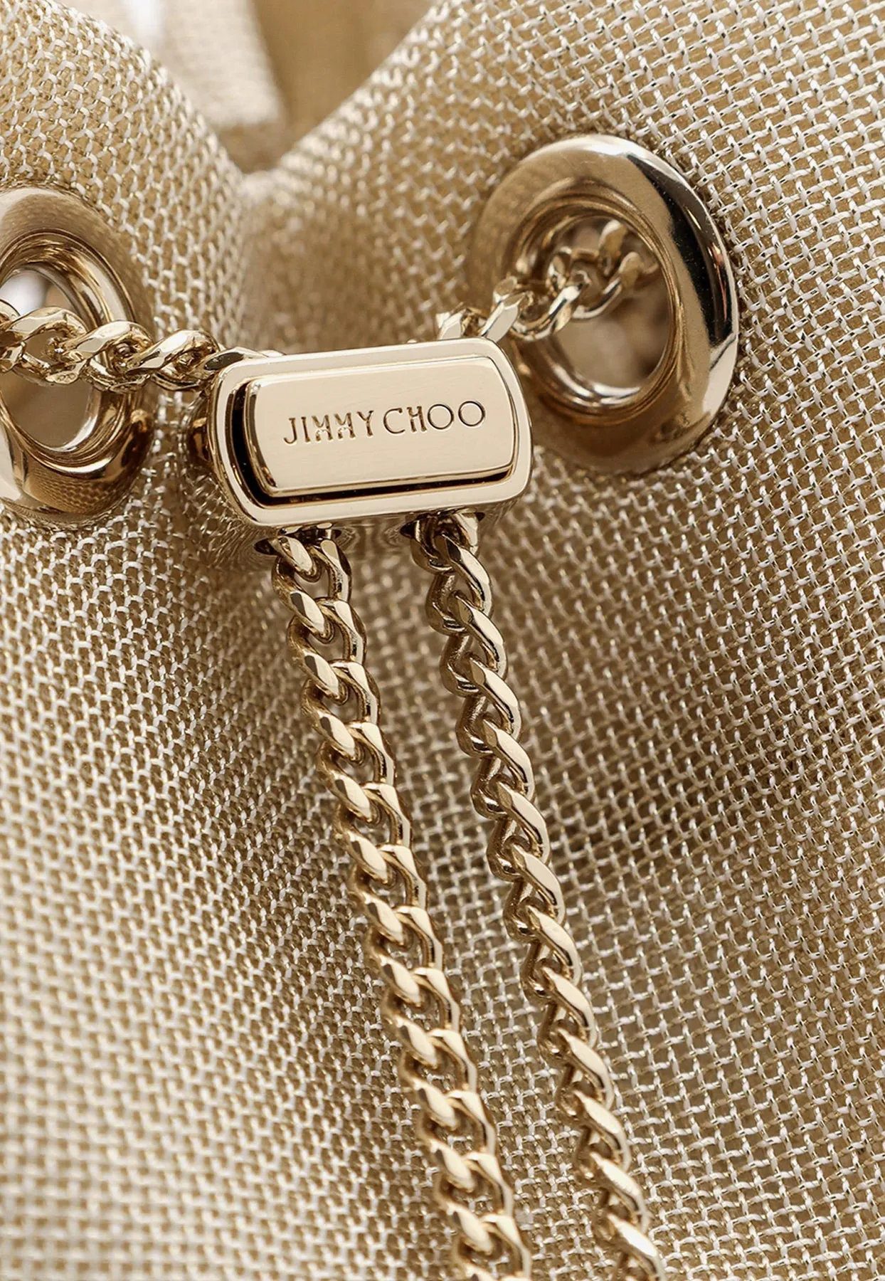 Bon Bon Metallic Mesh Bucket Bag