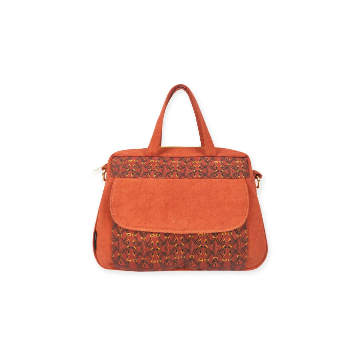 Box Sling Pouch Combo- Rust Orange Knot