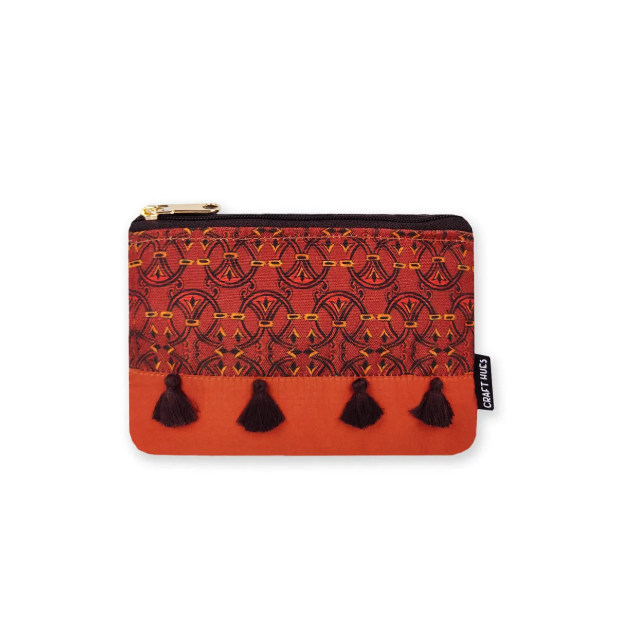Box Sling Pouch Combo- Rust Orange Knot