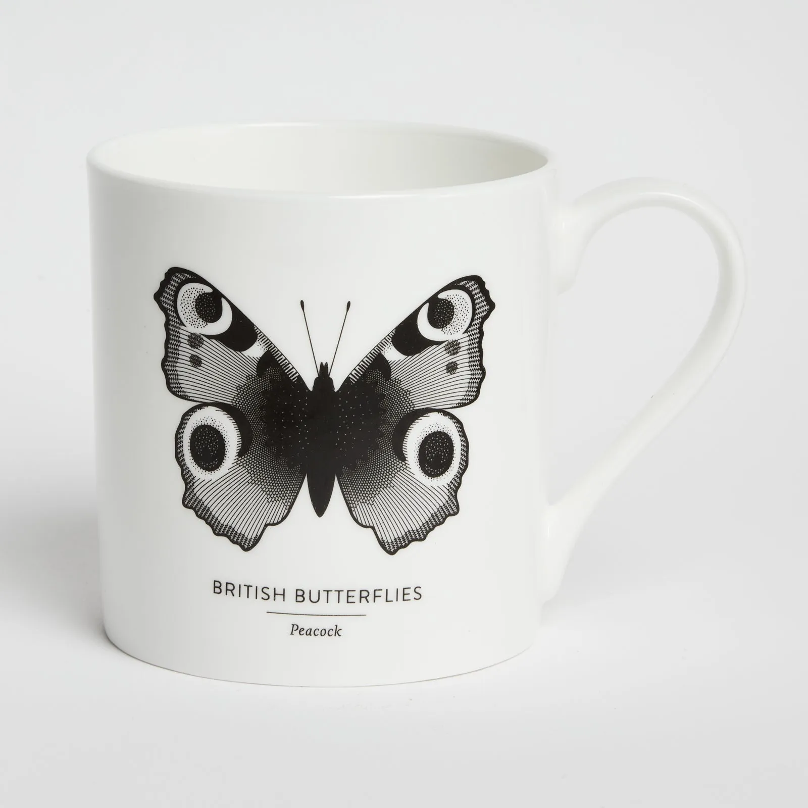 'British Butterflies: Peacock' Fine China Mug