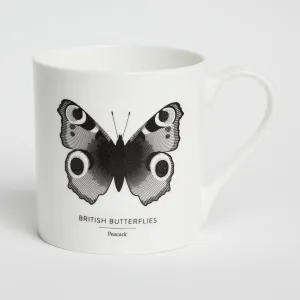 'British Butterflies: Peacock' Fine China Mug