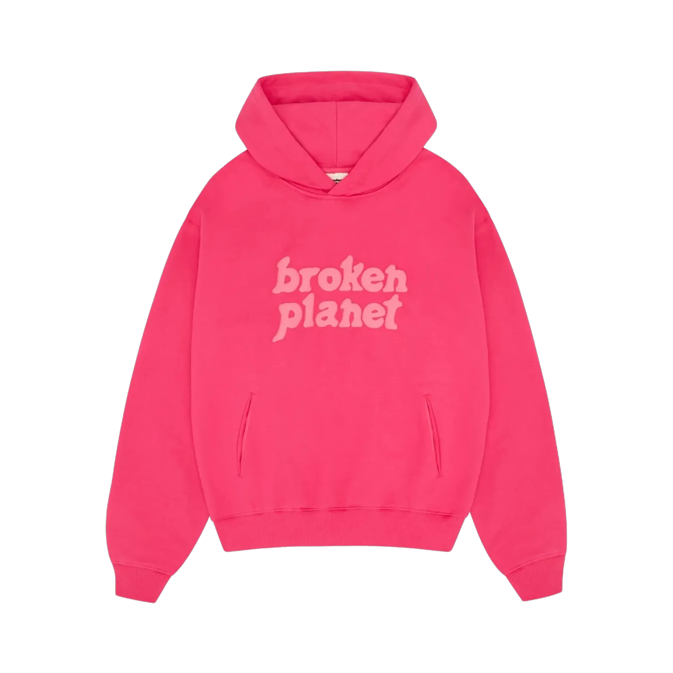 Broken Planet Monochrome Hoodie 'Fuchsia Pink'