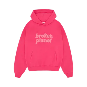 Broken Planet Monochrome Hoodie 'Fuchsia Pink'