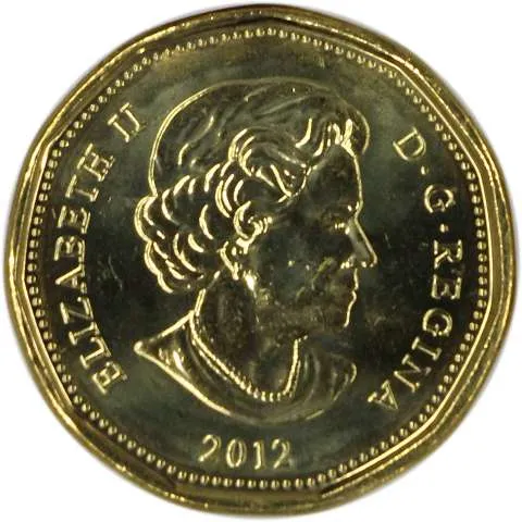 Canada Nickel 2012 $1 (Elizabeth II) 6.27gr .915