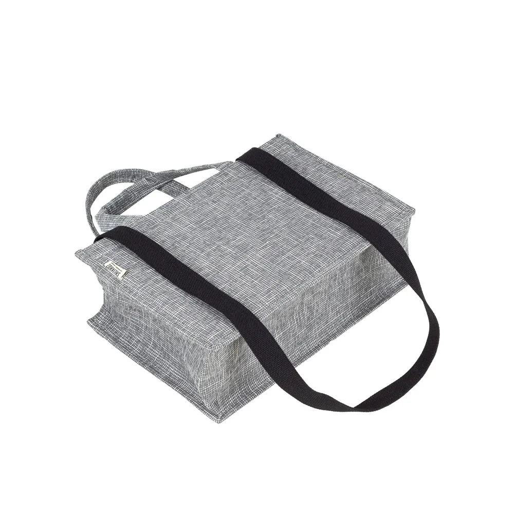 Canvas Bag - Grey Web Pattern with Detachable Strap