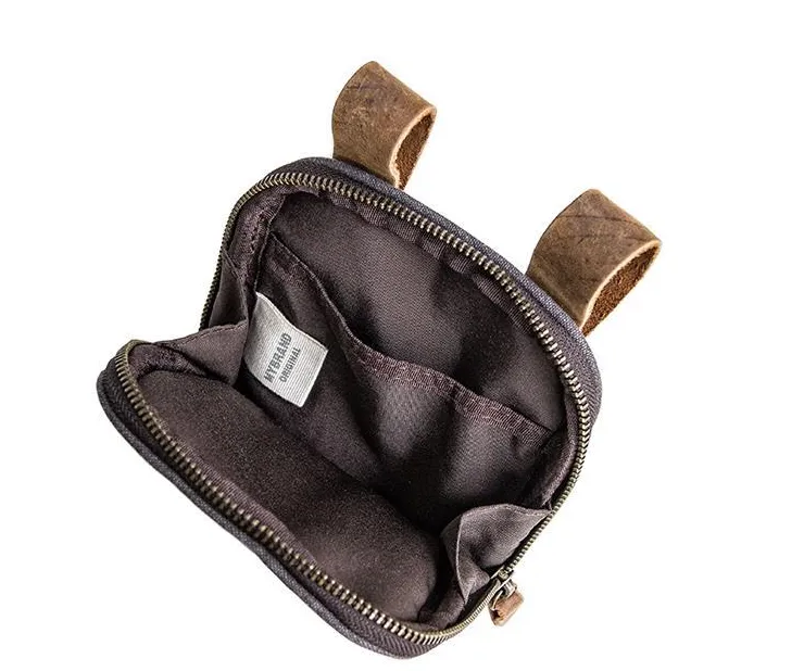 Canvas Mens Waist Bag Hip Pack Belt Bag Fanny Pack Bumbag Chest Bag Sling Bag for Men