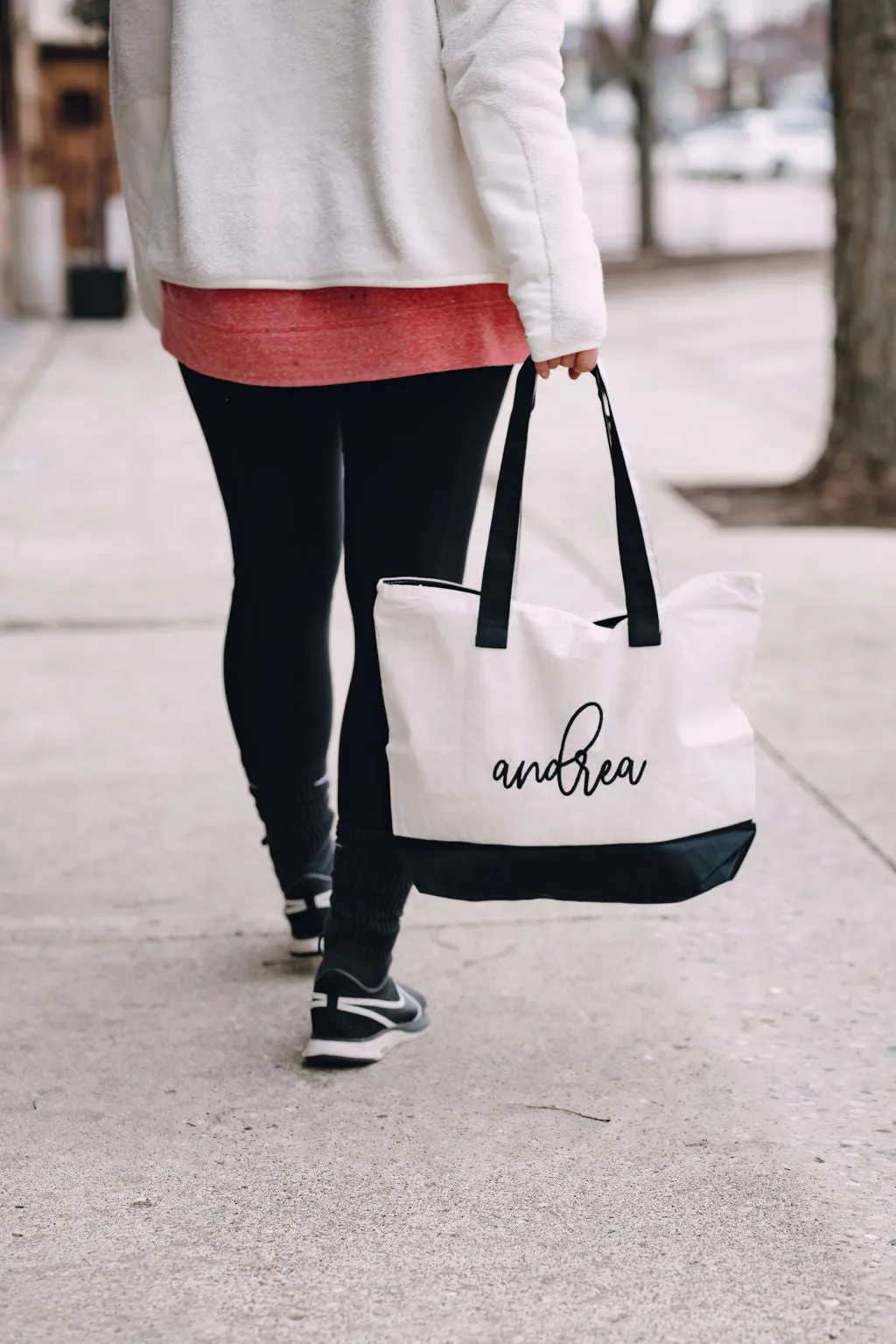 Canvas Zippered Tote
