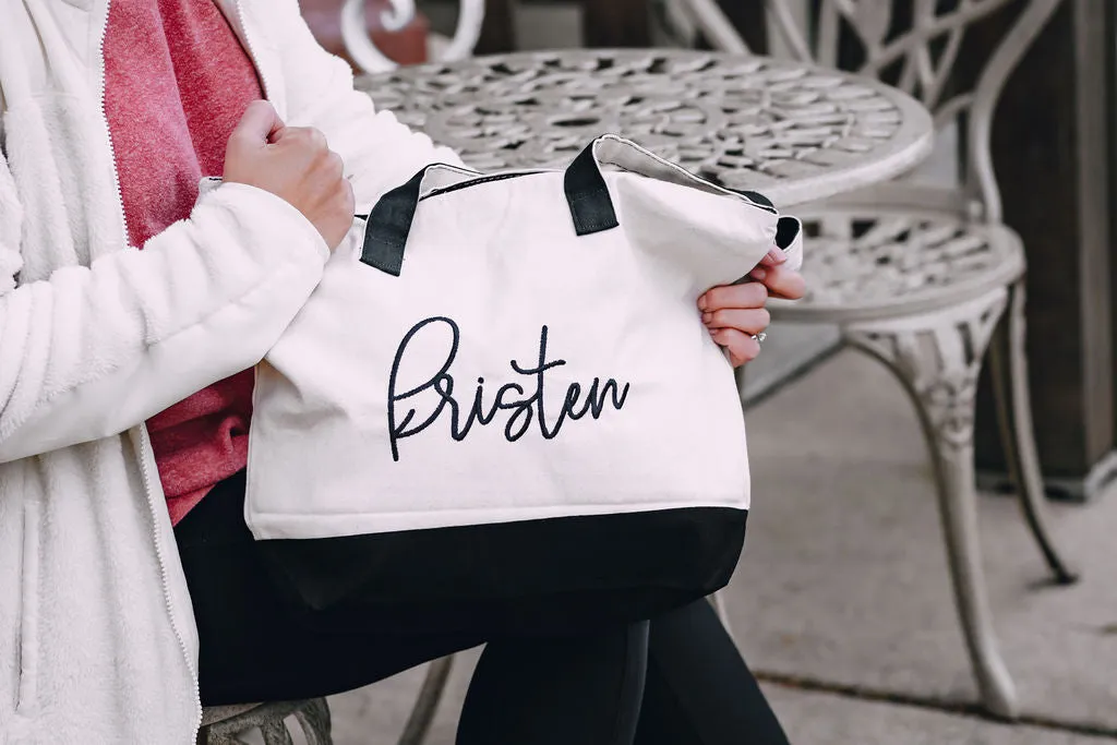 Canvas Zippered Tote