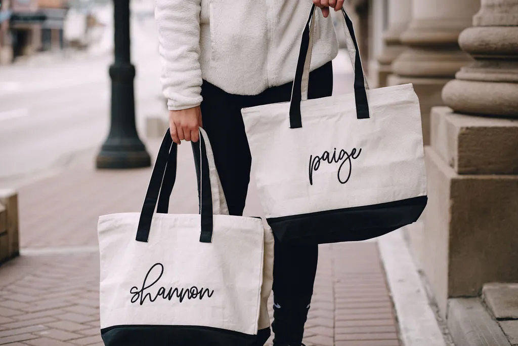 Canvas Zippered Tote