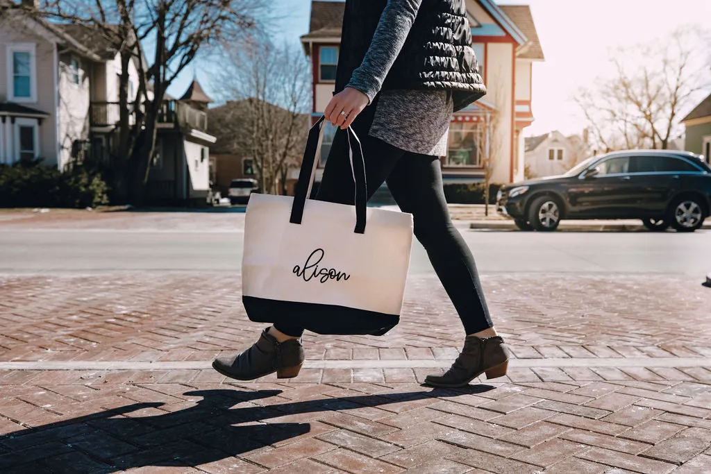 Canvas Zippered Tote