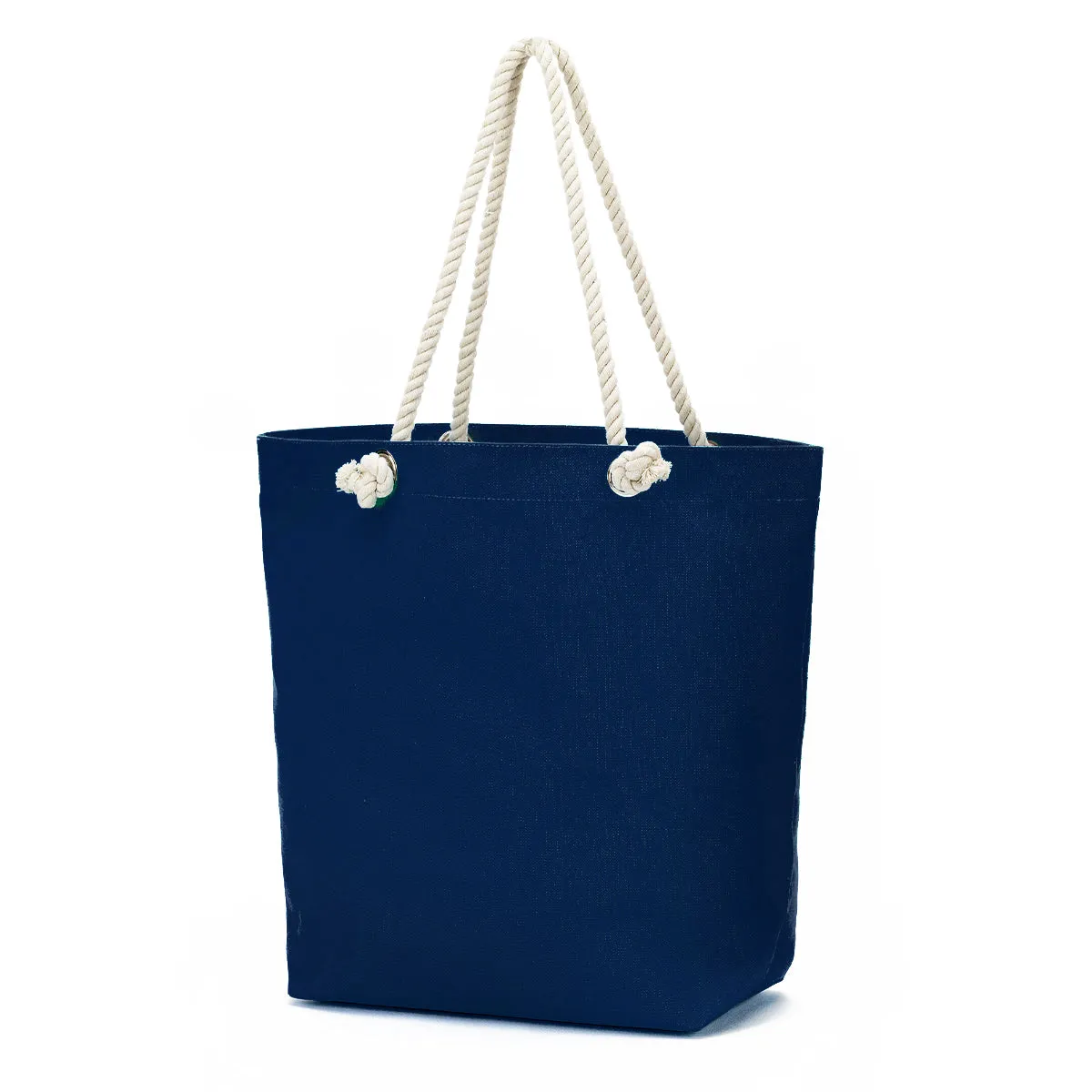 Castaway Tote with Rope Handles, Black, Hot Pink, Mint, or Navy
