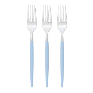 Chic Blue Silver Forks