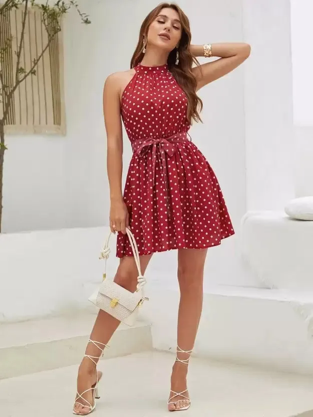 Chic Polka Flare Dress
