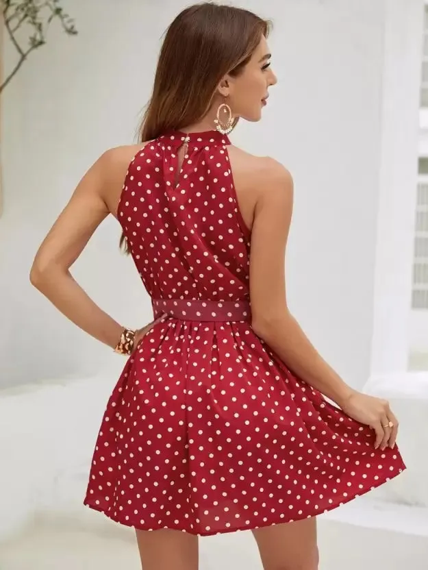 Chic Polka Flare Dress