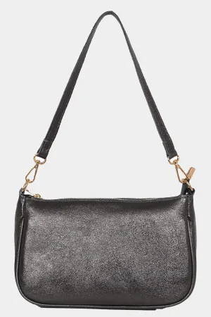 Chloe Baguette Bag - Gun Metal, Metallic