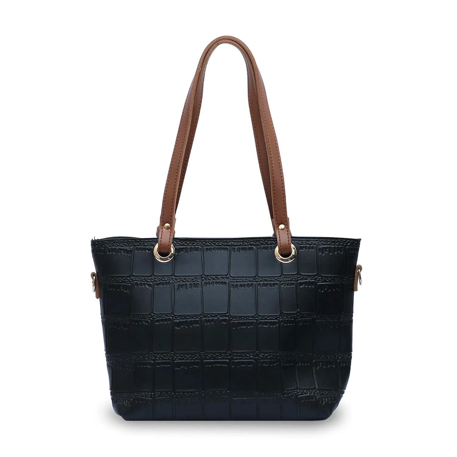 Crocodile Tote Black Bagset