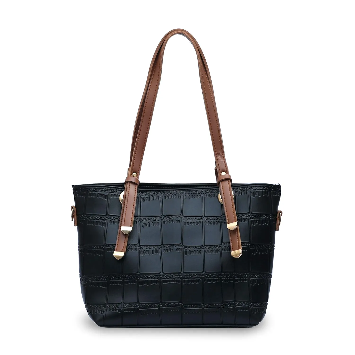 Crocodile Tote Black Bagset