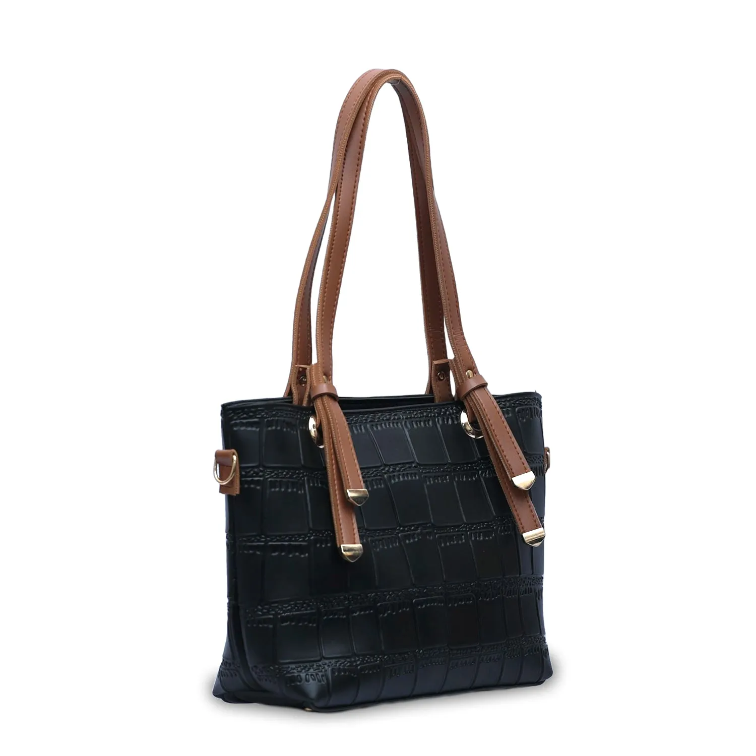 Crocodile Tote Black Bagset