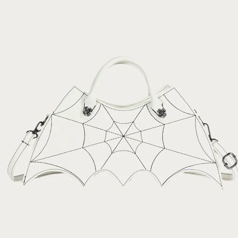 Crossbody Bag For Halloween Outfit Creative Bat Pattern Leather Bag